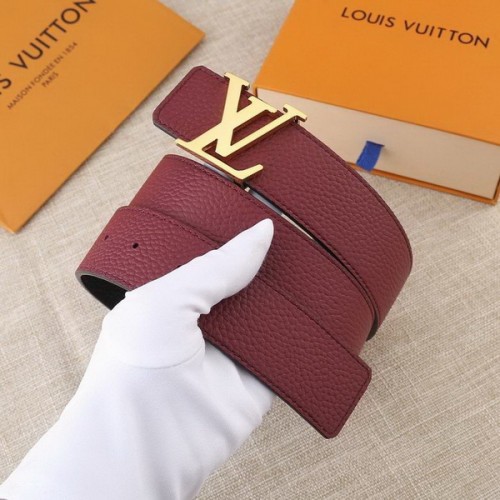 Super Perfect Quality LV Belts(100% Genuine Leather Steel Buckle)-2269