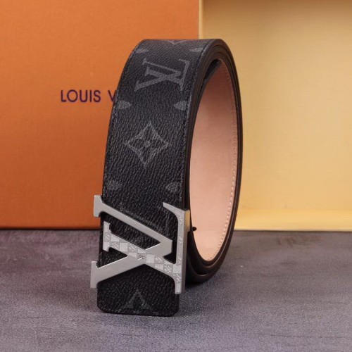 Super Perfect Quality LV Belts(100% Genuine Leather Steel Buckle)-1250