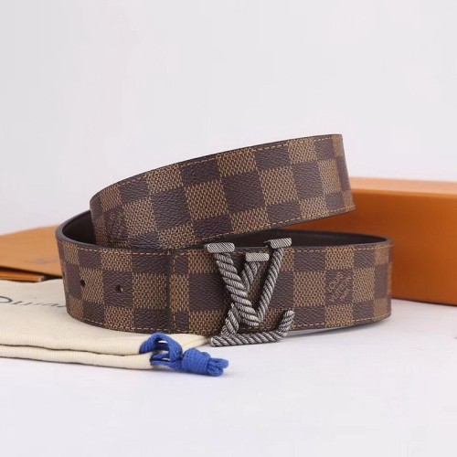 Super Perfect Quality LV Belts(100% Genuine Leather Steel Buckle)-1398