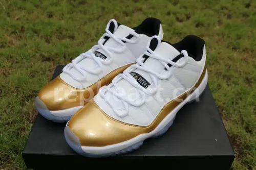Authentic Air Jordan 11 Low “Metallic Gold”