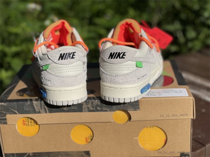 Authentic OFF-WHITE x Nike Dunk Low “The 50”  DM0950 116