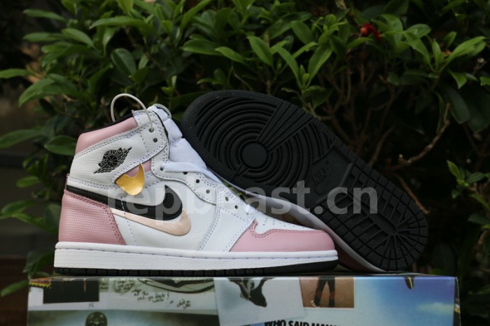 Authentic Air Jordan 1 White Pink