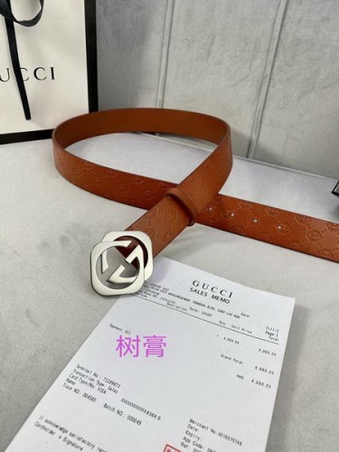 Super Perfect Quality G Belts(100% Genuine Leather,steel Buckle)-2937