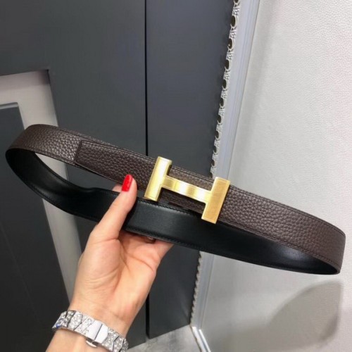 Super Perfect Quality Hermes Belts(100% Genuine Leather,Reversible Steel Buckle)-552