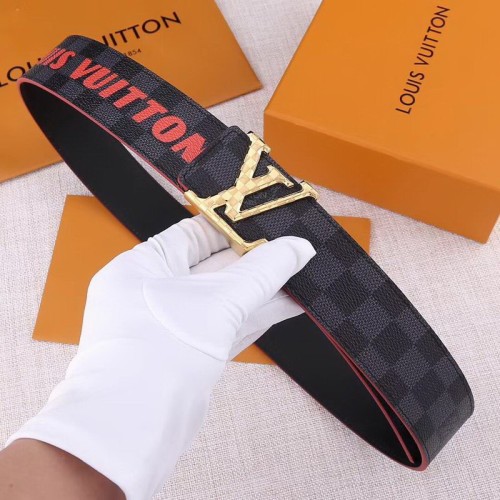 Super Perfect Quality LV Belts(100% Genuine Leather Steel Buckle)-1231