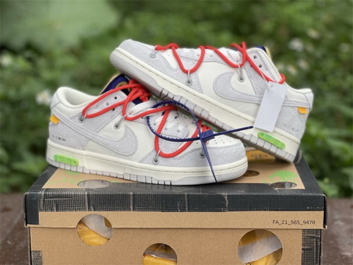 Authentic OFF-WHITE x Nike Dunk Low “The 50”  DM0950 110