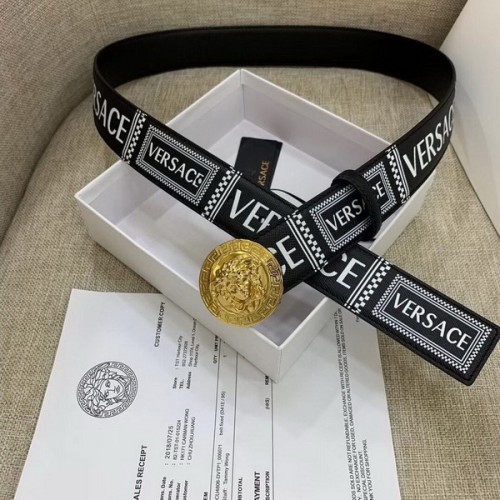 Super Perfect Quality Versace Belts(100% Genuine Leather,Steel Buckle)-684