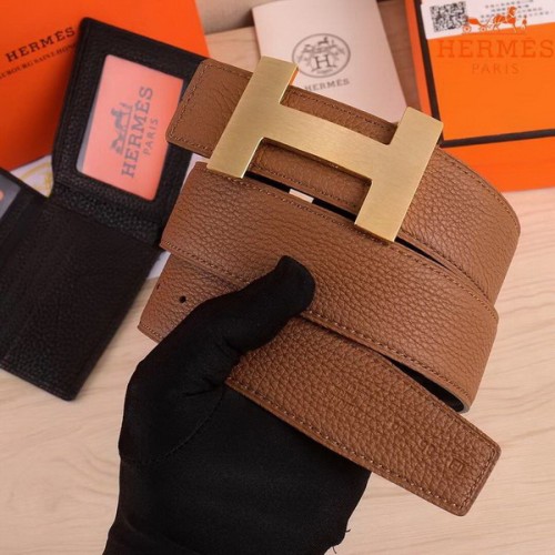 Super Perfect Quality Hermes Belts(100% Genuine Leather,Reversible Steel Buckle)-417