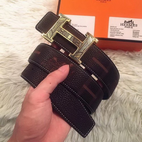 Super Perfect Quality Hermes Belts(100% Genuine Leather,Reversible Steel Buckle)-381