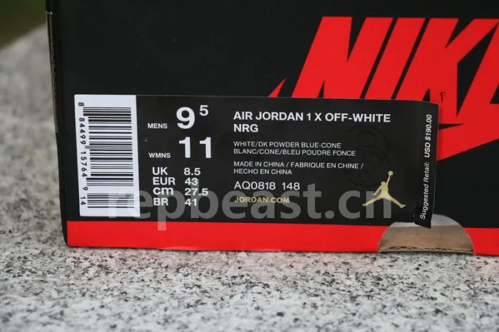 Authentic OFF-WHITE x Air Jordan 1 “UNC”