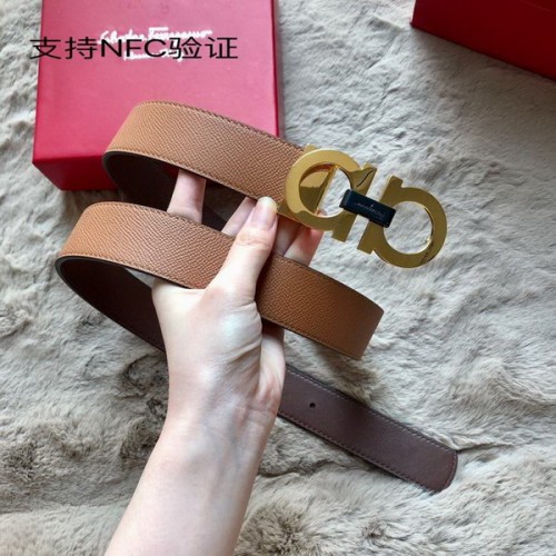 Super Perfect Quality Ferragamo Belts(100% Genuine Leather,steel Buckle)-1193