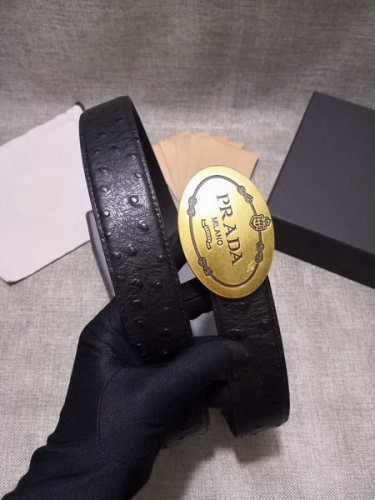 Super Perfect Quality Prada Belts(100% Genuine Leather,Reversible Steel Buckle)-034