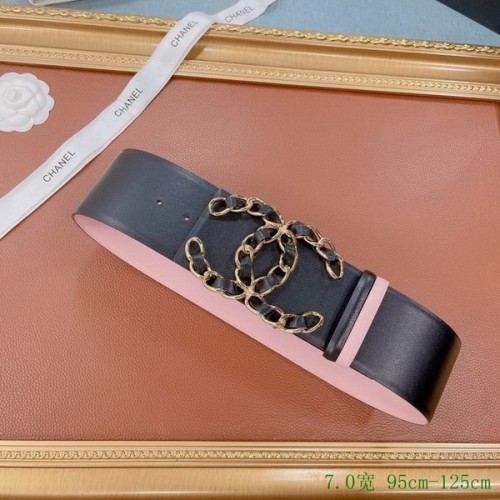 Super Perfect Quality CHNL Belts(100% Genuine Leather,steel Buckle)-268