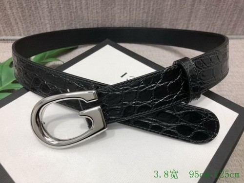 Super Perfect Quality G Belts(100% Genuine Leather,steel Buckle)-3002