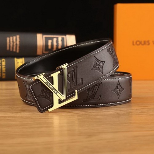 Super Perfect Quality LV Belts(100% Genuine Leather Steel Buckle)-2215