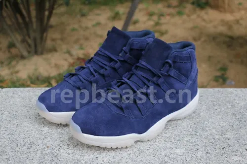 Authentic Air Jordan XI Navy Blue Suede
