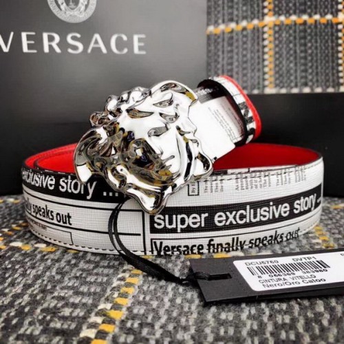 Super Perfect Quality Versace Belts(100% Genuine Leather,Steel Buckle)-185