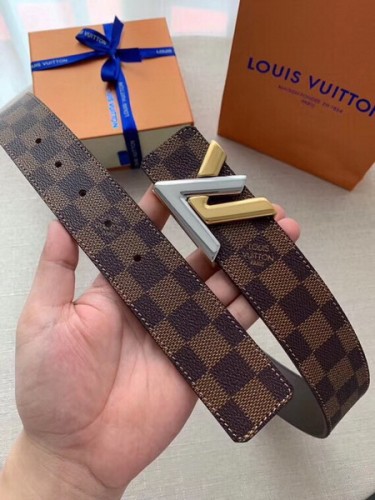 Super Perfect Quality LV Belts(100% Genuine Leather Steel Buckle)-1953