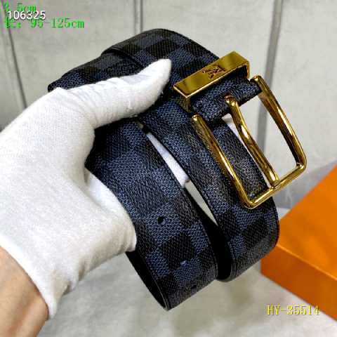 Super Perfect Quality LV Belts(100% Genuine Leather Steel Buckle)-2384