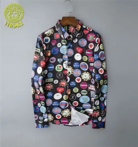 Versace long sleeve shirt men-007(M-XXXL)