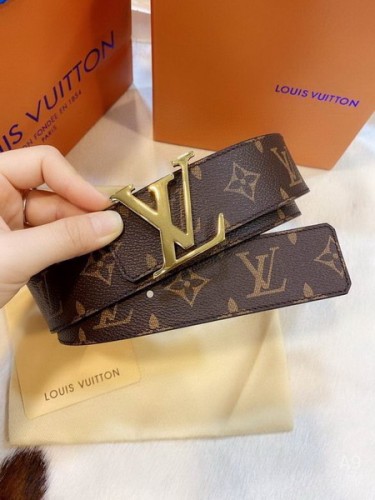 Super Perfect Quality LV Belts(100% Genuine Leather Steel Buckle)-2085