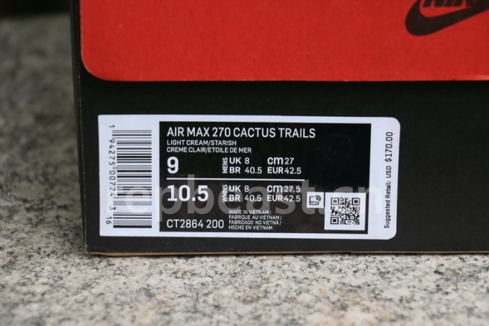 Authentic Travis Scott x Nike Air Max 270 React “Cactus Trails”