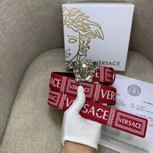 Super Perfect Quality Versace Belts(100% Genuine Leather,Steel Buckle)-646