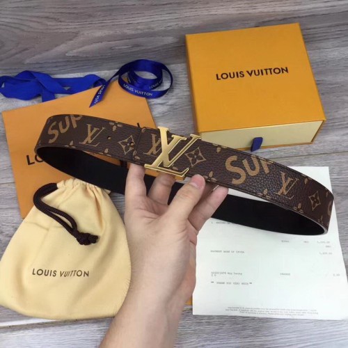 Super Perfect Quality LV Belts(100% Genuine Leather Steel Buckle)-1512