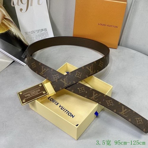Super Perfect Quality LV Belts(100% Genuine Leather Steel Buckle)-2673
