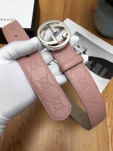 Super Perfect Quality G women Belts(100% Genuine Leather,steel Buckle)-382