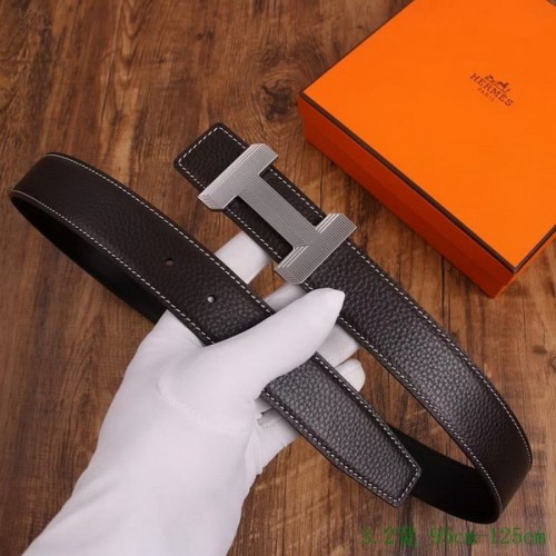 Super Perfect Quality Hermes Belts(100% Genuine Leather,Reversible Steel Buckle)-967