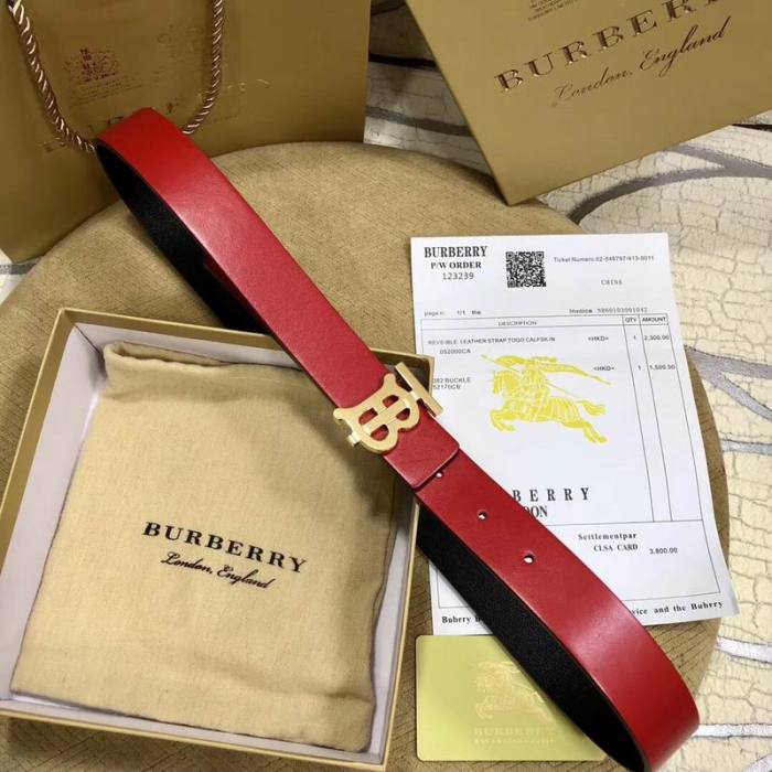 Super Perfect Quality Burberry Belts(100% Genuine Leather,steel buckle)-009