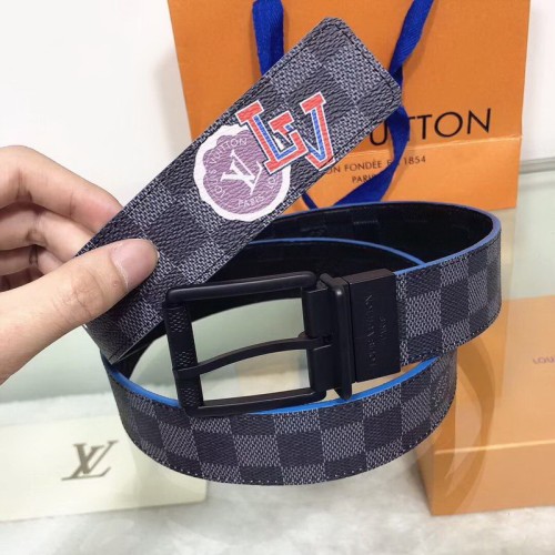Super Perfect Quality LV Belts(100% Genuine Leather Steel Buckle)-1264