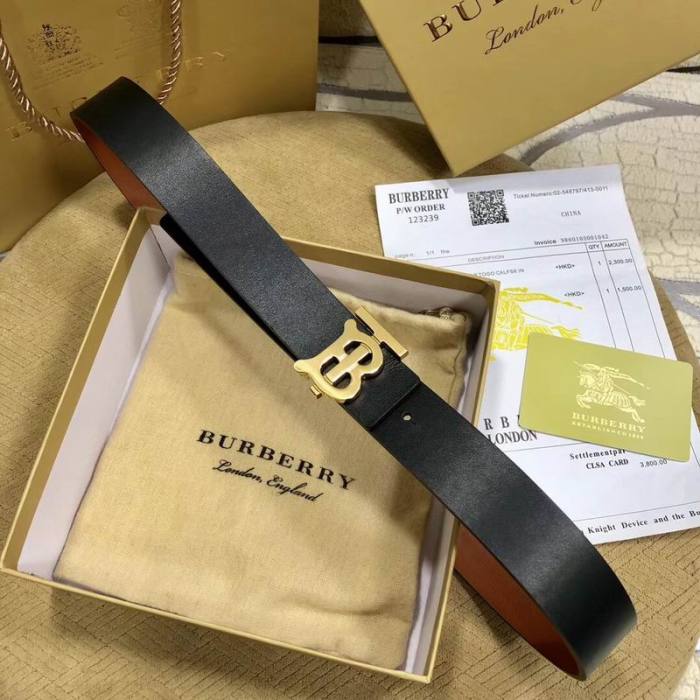 Super Perfect Quality Burberry Belts(100% Genuine Leather,steel buckle)-010