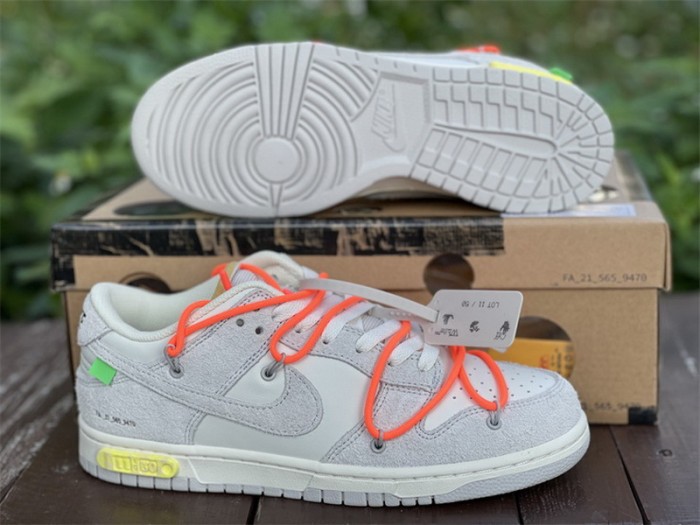 Authentic OFF-WHITE x Nike Dunk Low “The 50”  DJ0950 108
