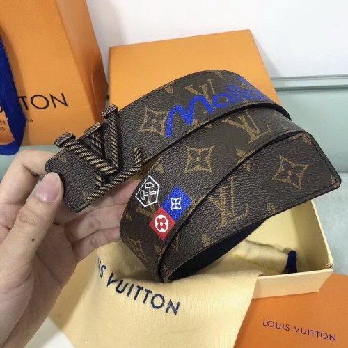 Super Perfect Quality LV Belts(100% Genuine Leather Steel Buckle)-1174