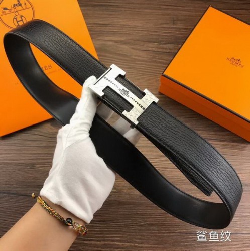 Super Perfect Quality Hermes Belts(100% Genuine Leather,Reversible Steel Buckle)-213