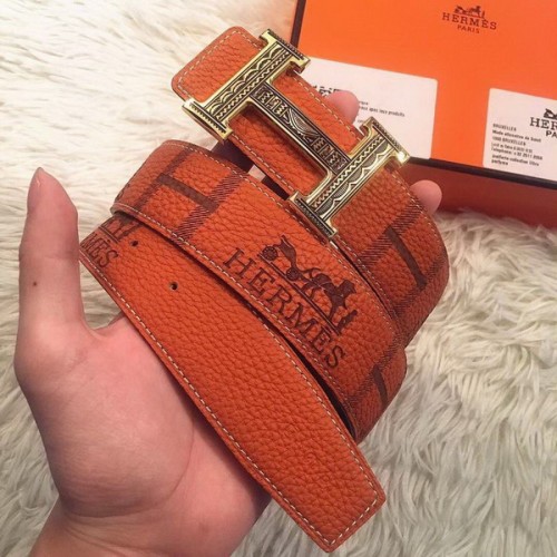Super Perfect Quality Hermes Belts(100% Genuine Leather,Reversible Steel Buckle)-367