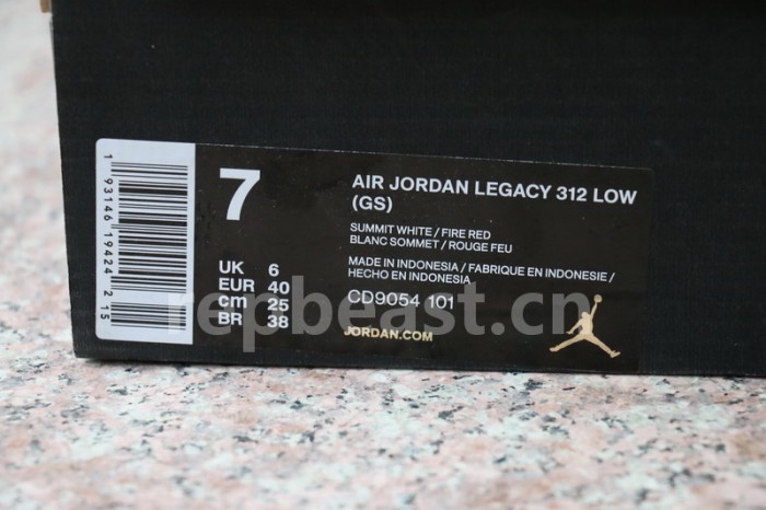 Authentic Jordan Legacy 312 Low CD7069-101