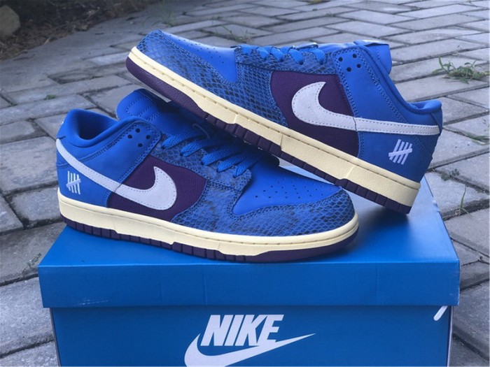 Authentic UNDEFEATED x Nike Dunk Low  Blue