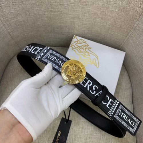 Super Perfect Quality Versace Belts(100% Genuine Leather,Steel Buckle)-681