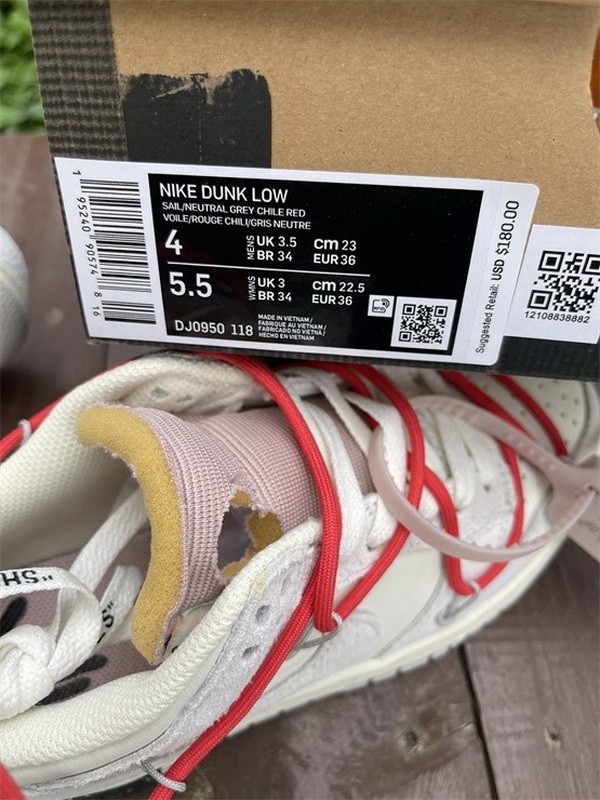 Authentic OFF-WHITE x Nike Dunk Low “The 50”DJ0950 118-001