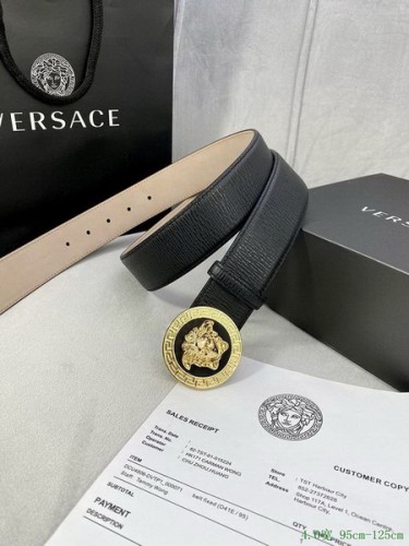 Super Perfect Quality Versace Belts(100% Genuine Leather,Steel Buckle)-493
