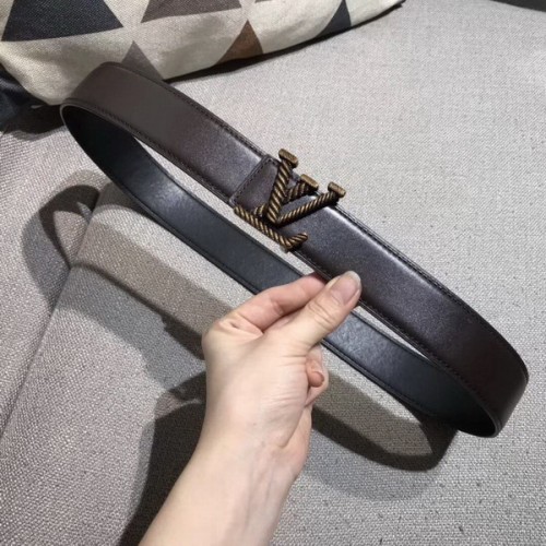 Super Perfect Quality LV Belts(100% Genuine Leather Steel Buckle)-2007