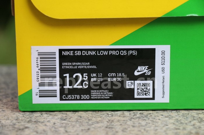 Authentic Grateful Dead x Nike SB Dunk Low “Green Bear”  kids shoes