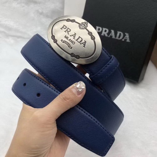 Super Perfect Quality Prada Belts(100% Genuine Leather,Reversible Steel Buckle)-043