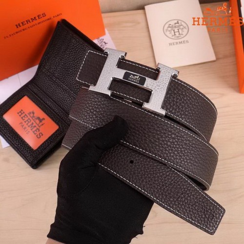 Super Perfect Quality Hermes Belts(100% Genuine Leather,Reversible Steel Buckle)-409