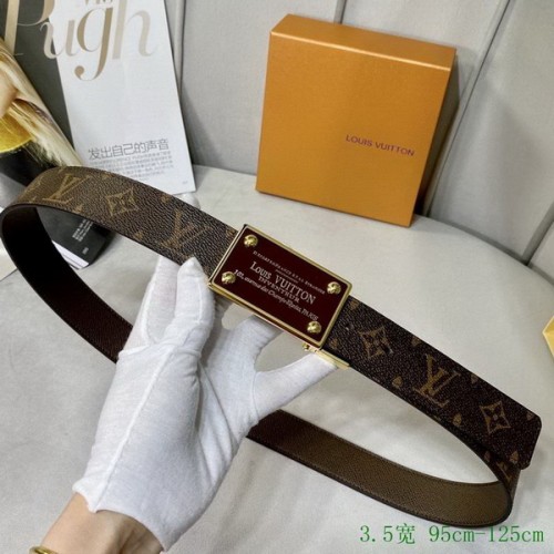Super Perfect Quality LV Belts(100% Genuine Leather Steel Buckle)-2674