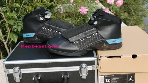 Authentic Air Jordan 17 Black/Metallic Silver