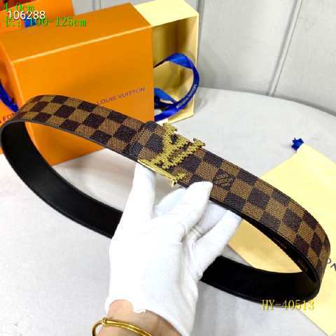 Super Perfect Quality LV Belts(100% Genuine Leather Steel Buckle)-2359